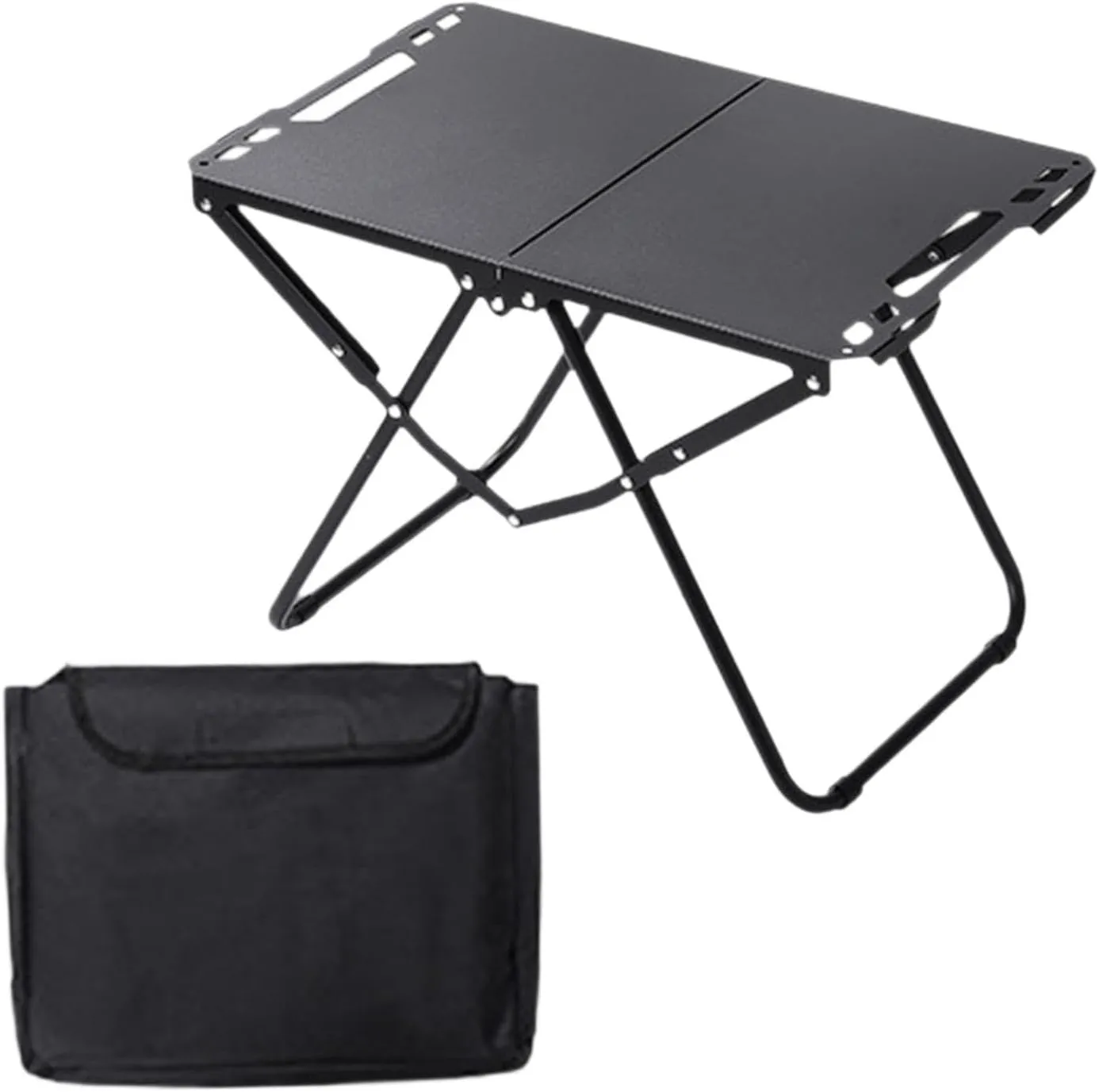 Folding Igt Table Folding Table Versatile Portable Beach Table Desk Outdoor Table Foldable Table for Outdoor Backyard Garden, Black