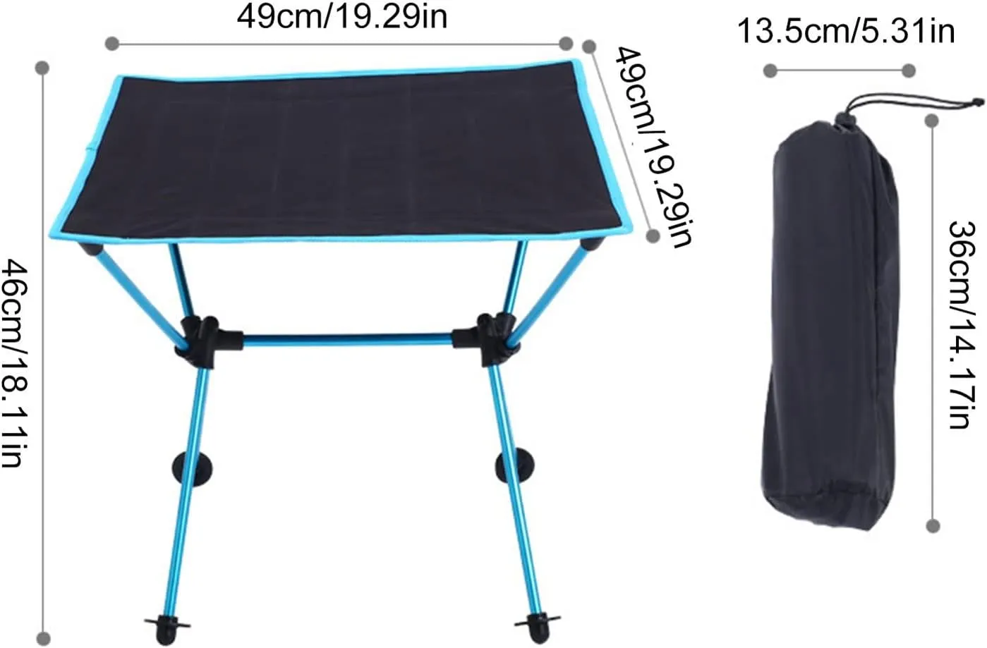 Folding Tables Oxford Cloth Foldable Camping Table Lightweight Folding Table Compact Roll Up Tables Table for Fishing Picnic BBQ