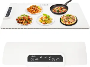 Food Warming Mat - Full Surface Heating,Rollable & Portable,Premium Silicone Nano-Material,3 Temperature Settings,Auto Shut-Off -Food Warmer for Gatherings,Parties,Everyday Use