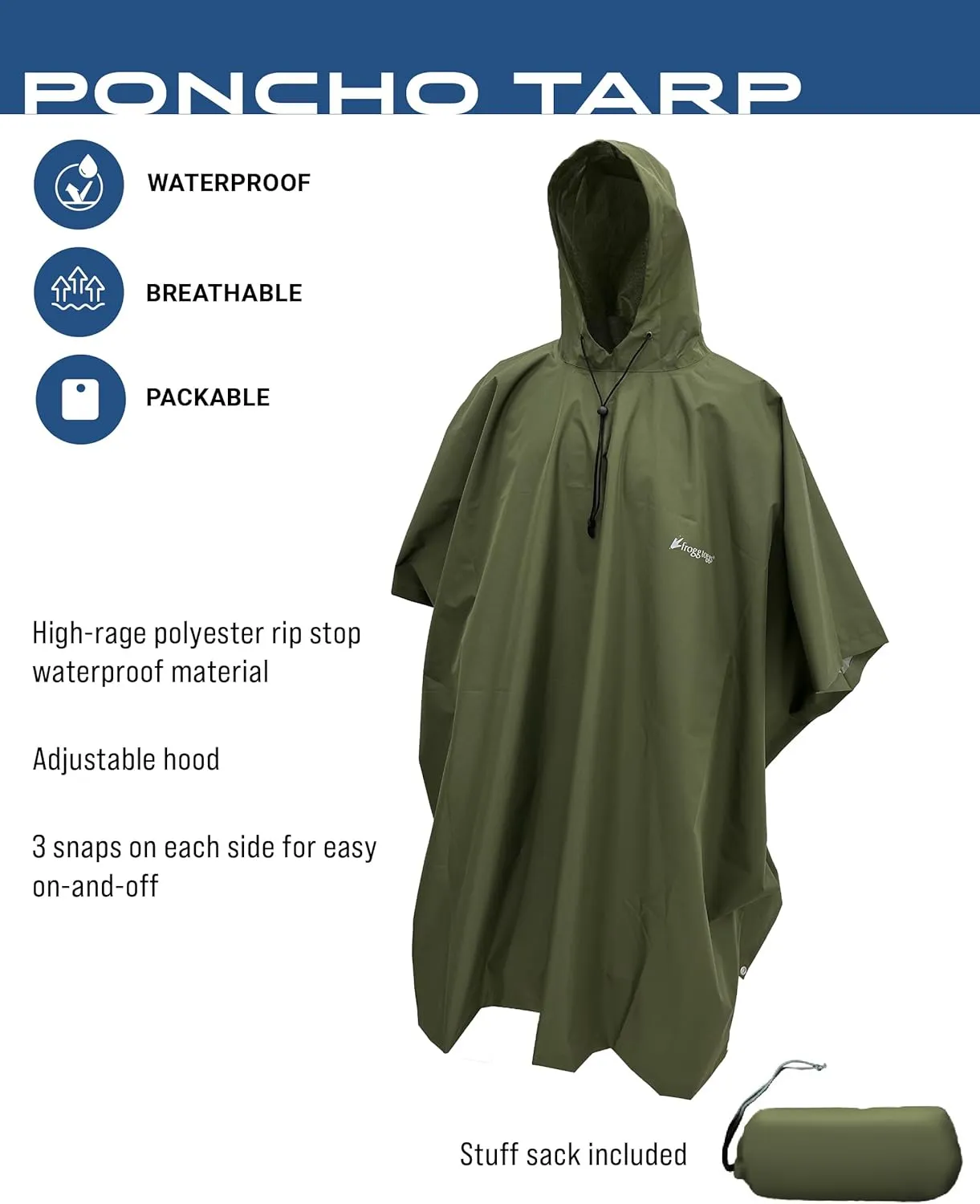 FROGG TOGGS Waterproof Breathable Poncho Tarp