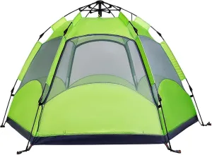 Fully Automatic Double Layer Tent, Dome Camping Tent 3/4 People, Waterproof and Windproof Family Tents, Easy Setup