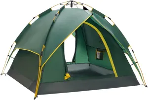 Fully Automatic Double-Layer Tent Outdoor 3-4 People Camping Tent Portable Folding Automatic Tent Quick Opening,B