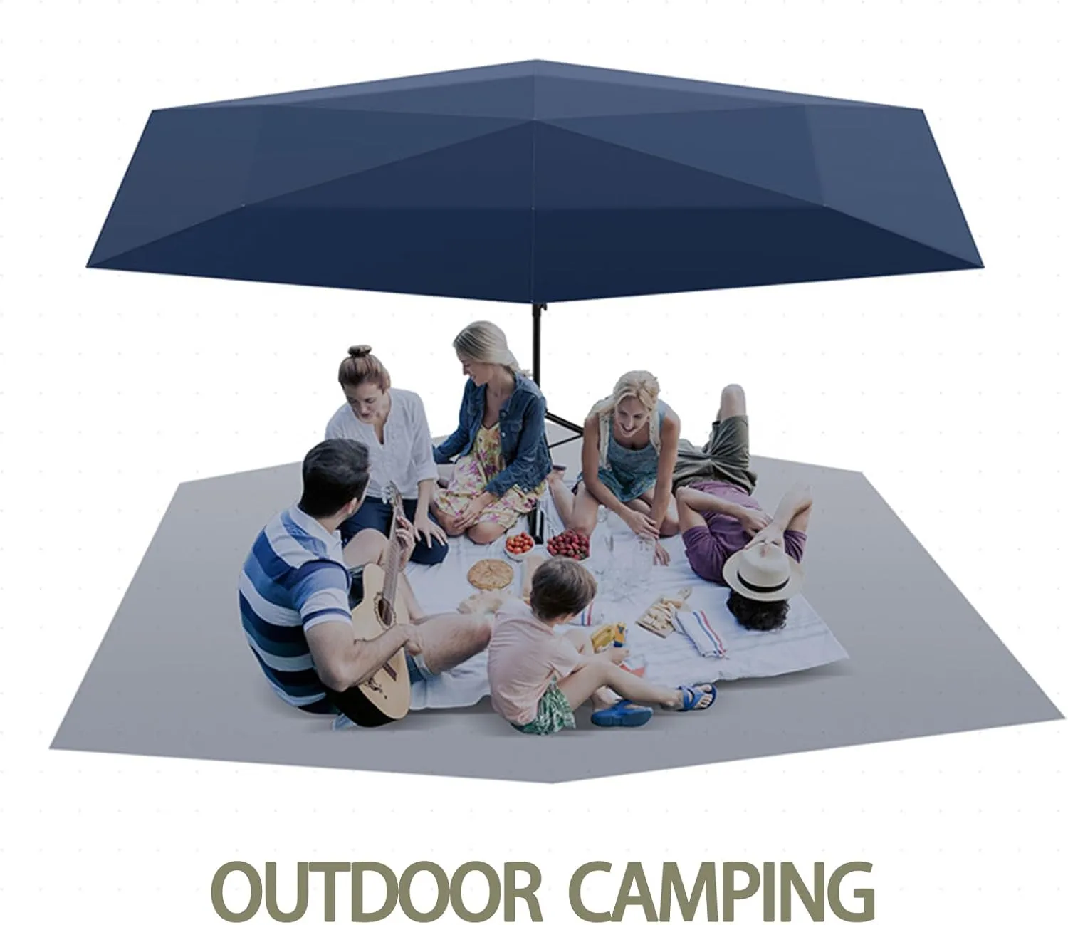 Fully Automatic Universal Car Tent - Foldable Car Sunshade Tent, 189 inches/4.8 Meters, UV Protection, Waterproof, Suitable for Camping, Beach, Travel (Blue Outdoor Bracket, 189in)