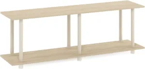 Furinno Turn-N-Tube No Tools Modern Rectangle Side Table, Bauhaus Oak/Beige