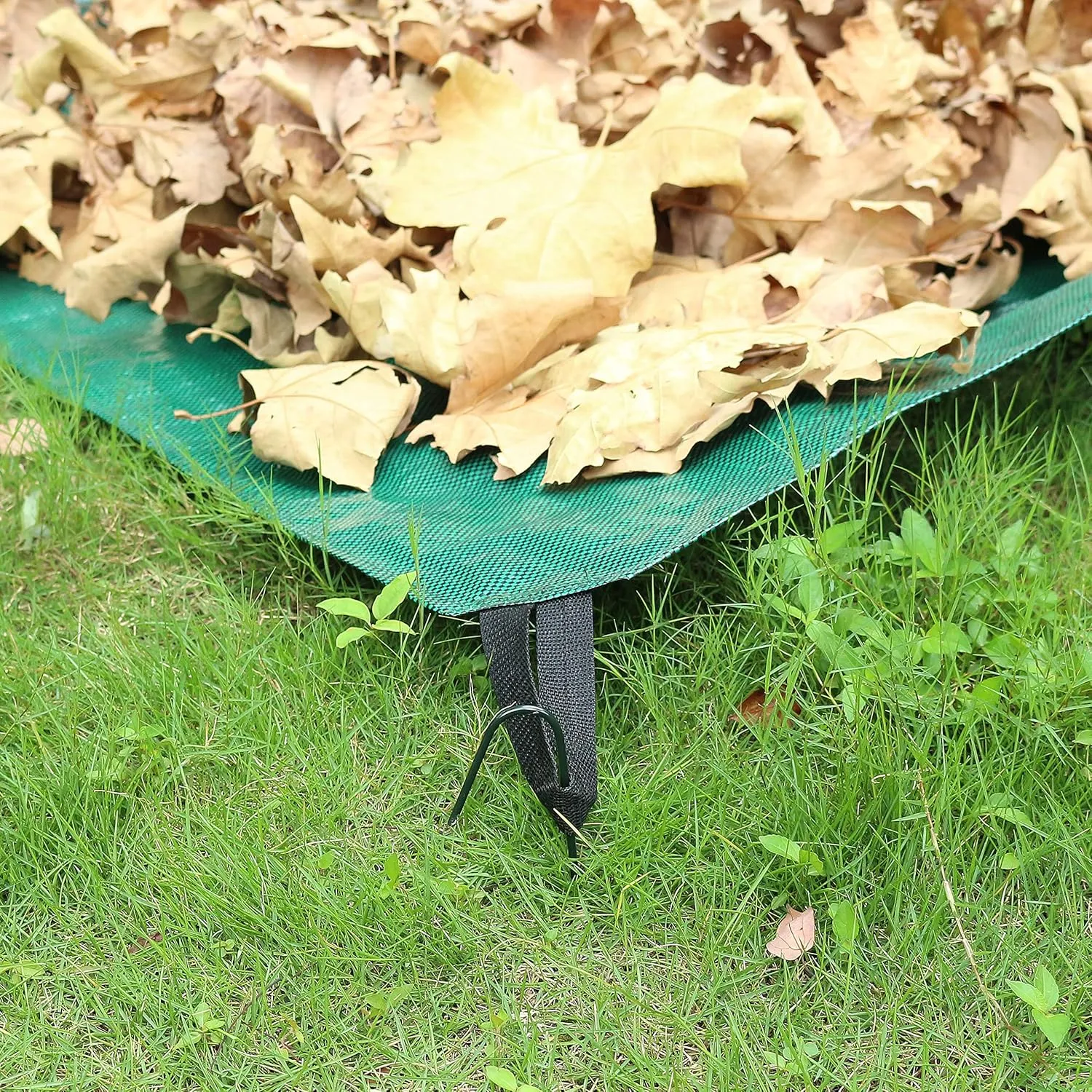 Gardzen 2-Pack Large Yard Dustpan-Type Garden Bag with Traps for Collecting Leaves - Reusable Heavy Duty Gardening Bags, Lawn Pool Garden Leaf Waste Bag - 53 Gallon Per Bag