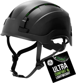 GE Safety Helmet: ANSI Type 2 Class G & E, Advanced Impact Technology, Ultra Comfortable Memory Foam, Heat Stress Reduction, Compatible with Accessories, Adjustable Size OSHA Approved