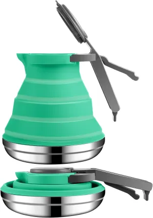 Geiserailie Portable Camping Coffee Pot and Kettle for Hiking Travel and Outdoors
