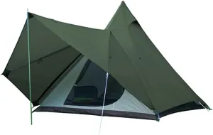 GeRRiT 4 Person Tent for Camping Pyramid Teepee Tent Outdoor Portable Double Layers Indian Tipi Tent for Outdoor Family Hiking Yurt Tent