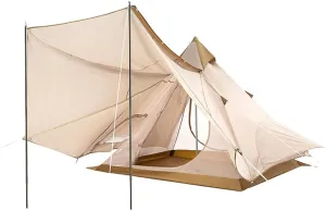 GeRRiT Family Camping Tent Large Double Layer Tent Camping Mongolian Yurt Tent for Picnic, Festival