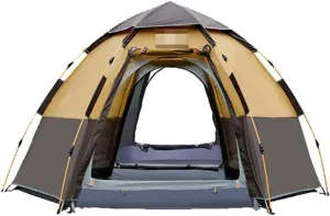 GeRRiT Tent Outdoor 3-4 People Automatic Anti-Storm Rain 2 Double Thick Rainproof Camping Outdoor Camping Household Tent Pop-Up Large Camping Tent Cabin Beach Tent Quick Installation Waterproof Tent