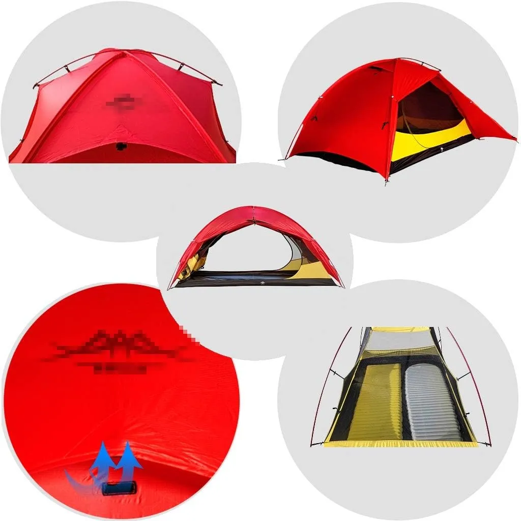 GeRRiT Tent, Rainstorm, Double, Three Seasons, 20D, Silicon, Outdoor Camping, Thickening Tent, Storage, Light, Anti-Strong Wind Equipment Waterproof Sunscreen Tent Cycling Hiking Camping Tent Small