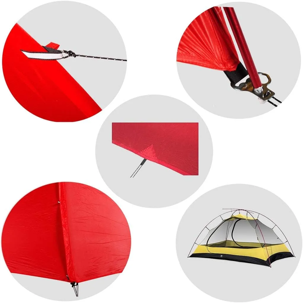 GeRRiT Tent, Rainstorm, Double, Three Seasons, 20D, Silicon, Outdoor Camping, Thickening Tent, Storage, Light, Anti-Strong Wind Equipment Waterproof Sunscreen Tent Cycling Hiking Camping Tent Small