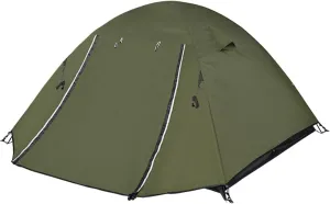 GIZNXBA 2/3 Person Camping Tent, Easy Setup Waterproof Family Dome Tent for Camping with Rainfly, Portable Double Layer Family Tent for Outdoor Camping, Hiking (Color : /Green, Size : 2 Person)