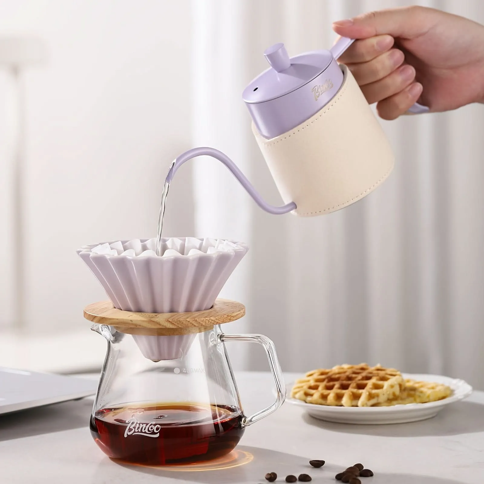 Gooseneck Kettle 12oz – Small Pour Over Coffee Kettle with Precision Flow Spout