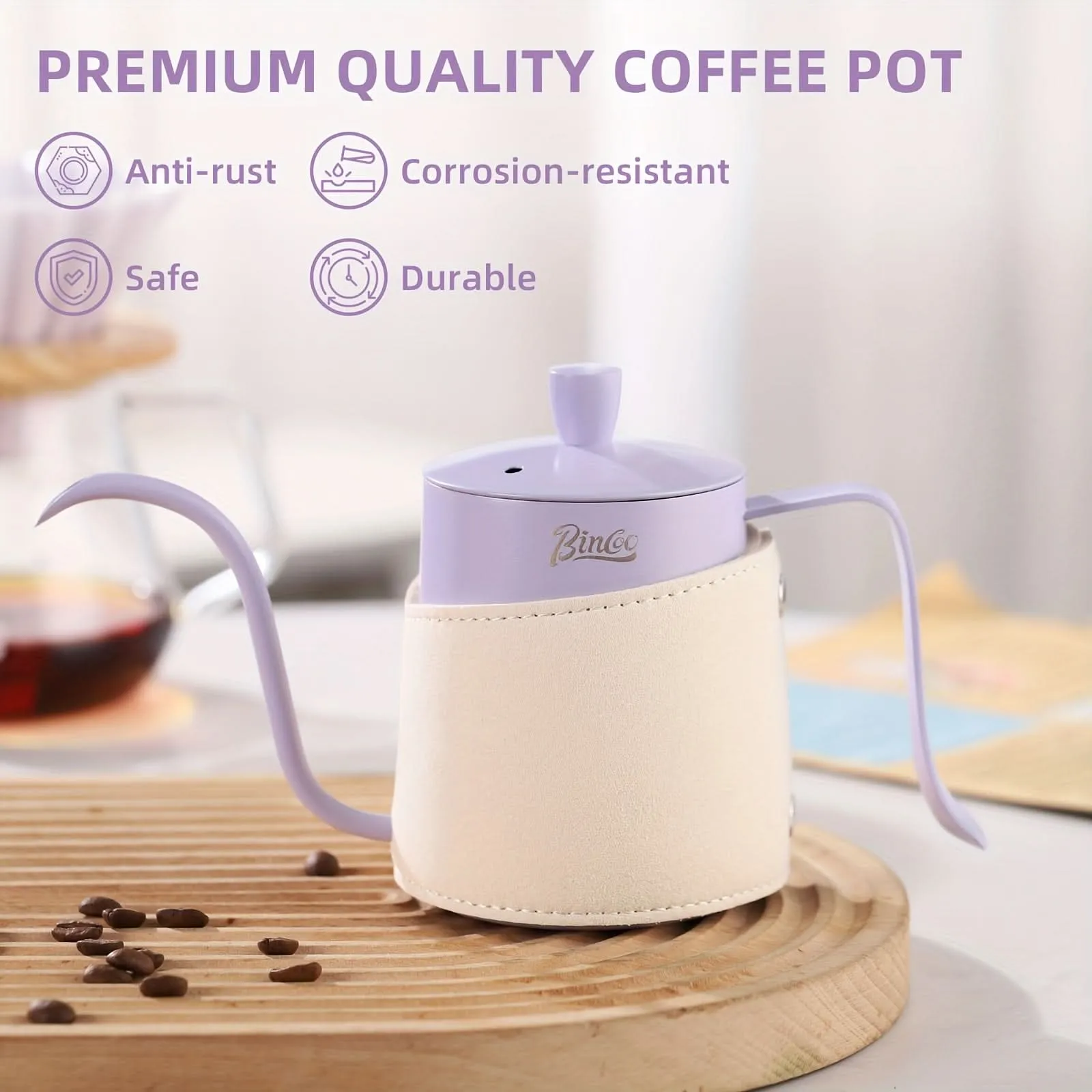 Gooseneck Kettle 12oz – Small Pour Over Coffee Kettle with Precision Flow Spout