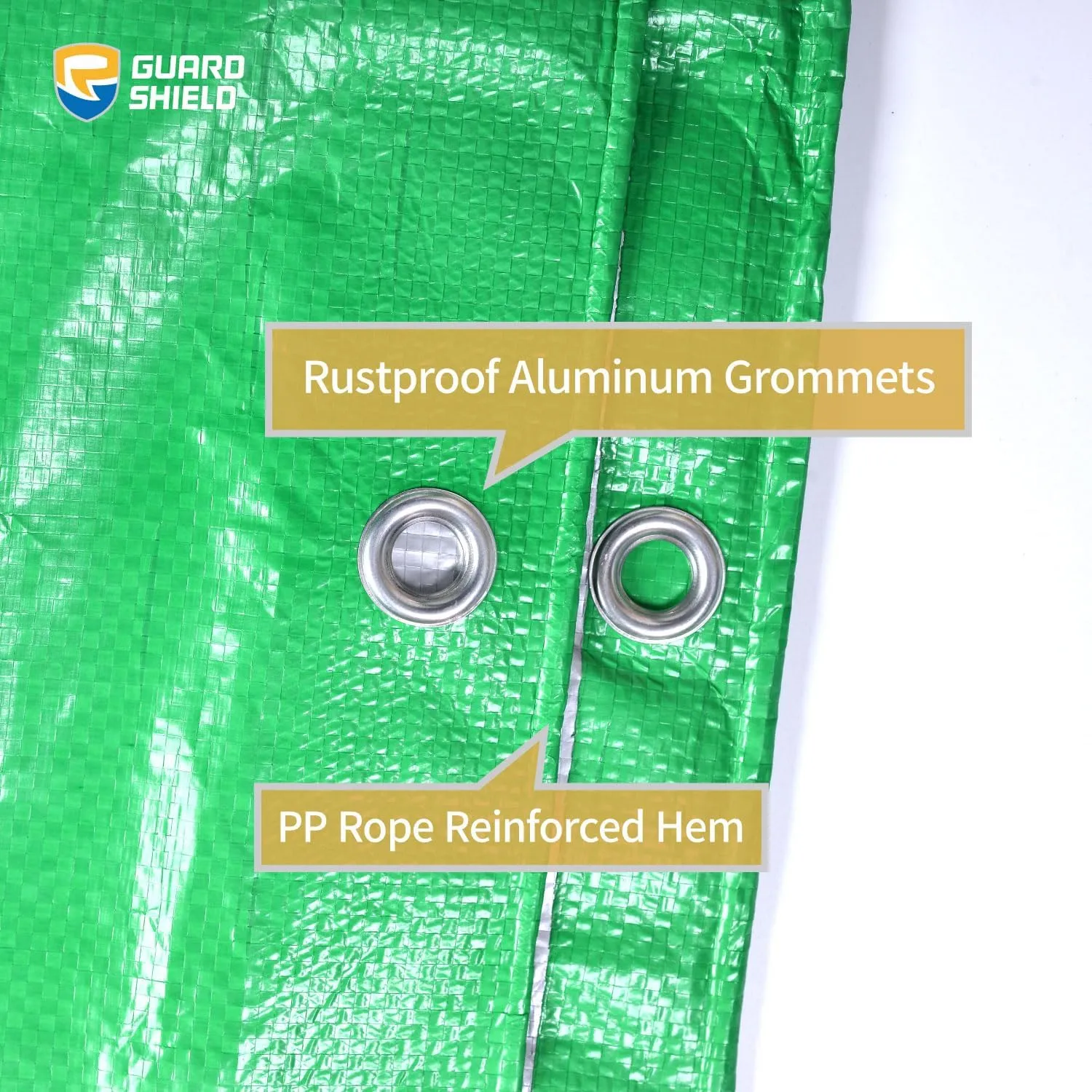 GUARD SHIELD Green/Sliver Tarp 20x30 Feet Waterproof Tarps Lightweight Camping Tarp Outdoor Multi Purpose Poly Cover 6mil