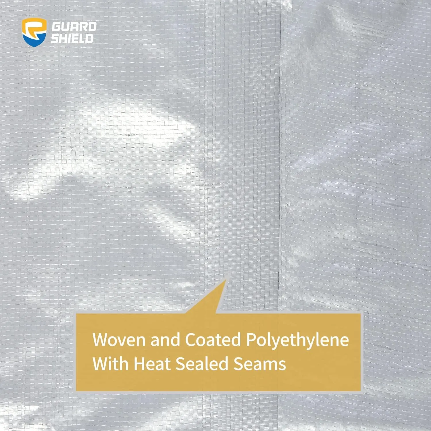 GUARD SHIELD Silver/Black Tarp Waterproof 10x12 Feet Medium Duty All Purpose Poly Tarps Cover 7mil