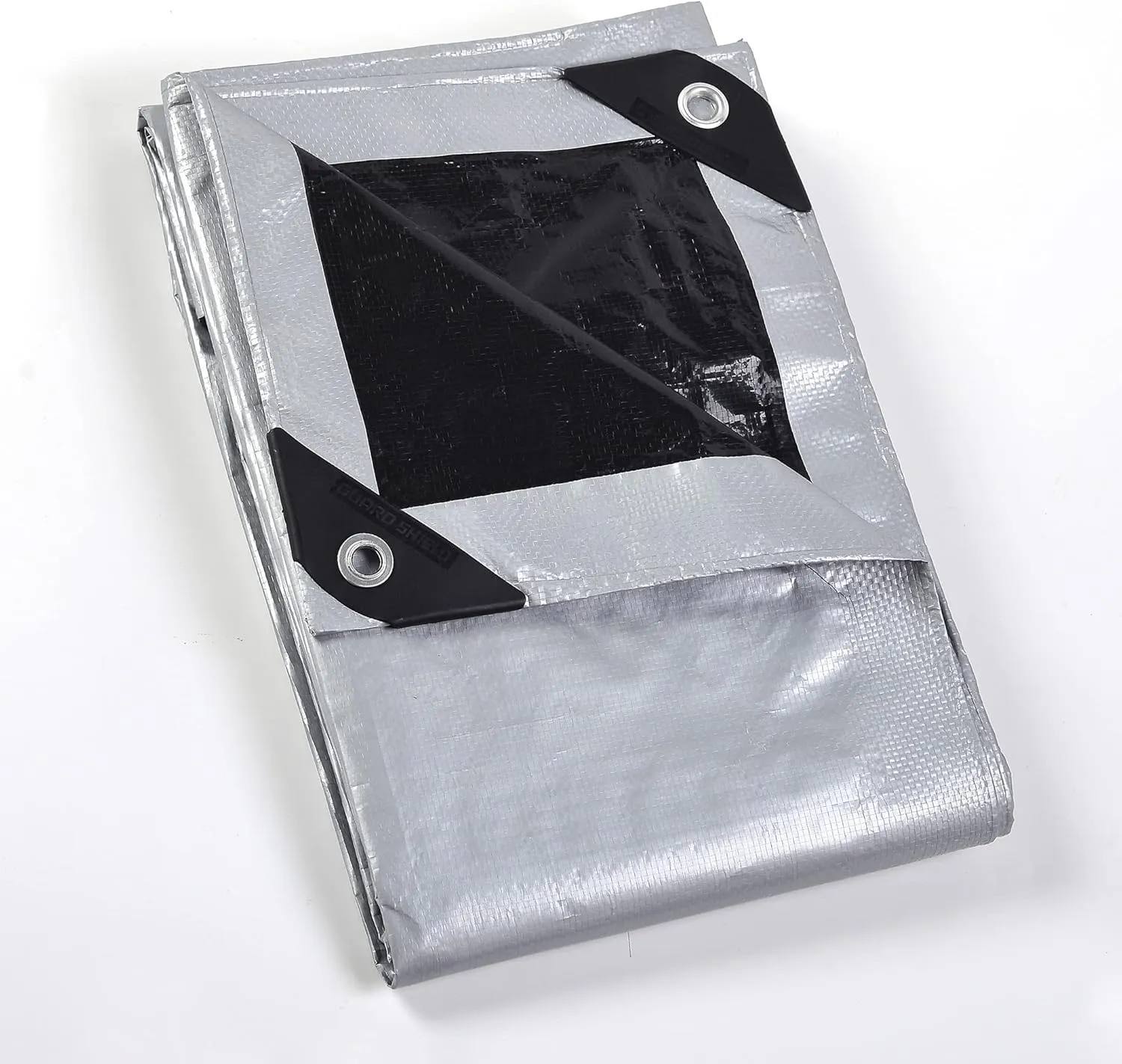 GUARD SHIELD Silver/Black Tarp Waterproof 10x12 Feet Medium Duty All Purpose Poly Tarps Cover 7mil