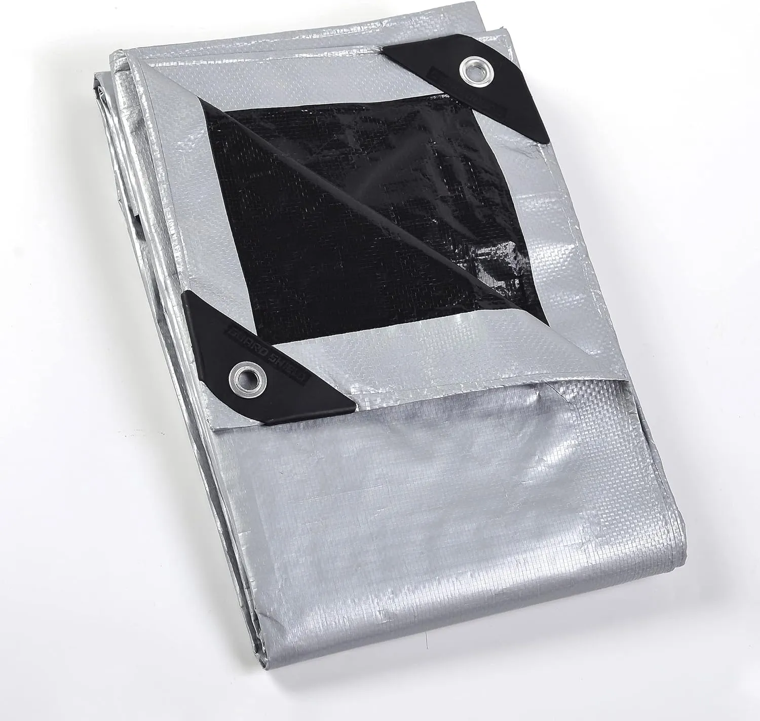 GUARD SHIELD Silver/Black Tarp Waterproof 12x14 Feet Medium Duty All Purpose Poly Tarps Cover 7mil