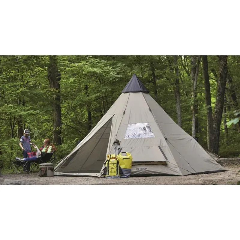Guide Gear 18' Teepee Tent - Waterproof 8-Person Canvas Camping Shelter
