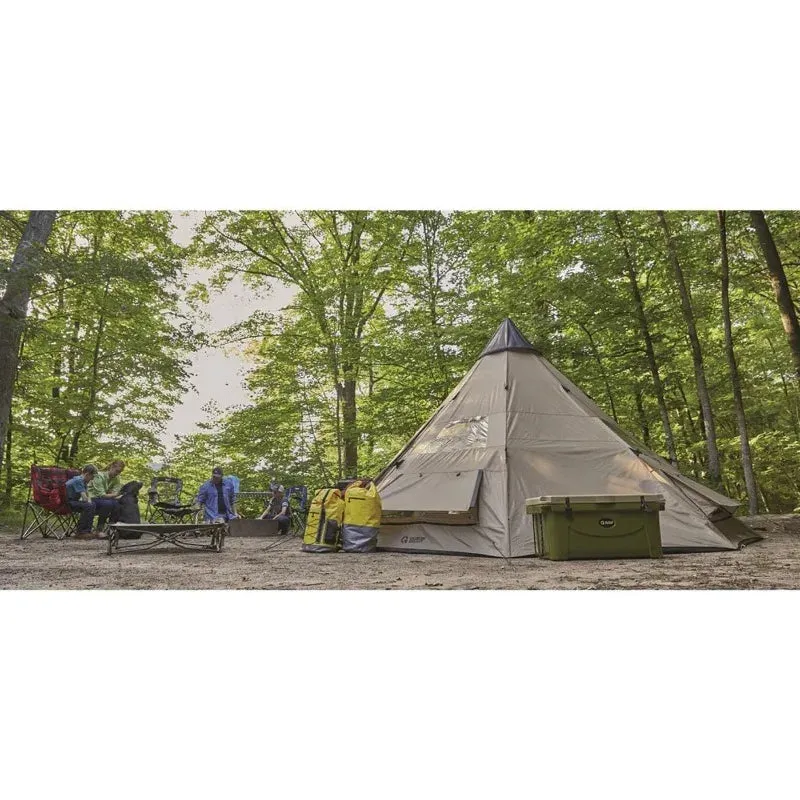 Guide Gear 18' Teepee Tent - Waterproof 8-Person Canvas Camping Shelter