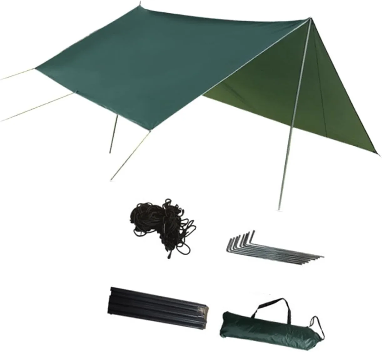 Hammock Rain Tarp Waterproof Tent Equipment Sunshades Cloth Hammock Rainfly Set Camping Canopy for Beach Hiking Garden Outdoor