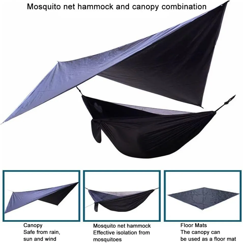 Hammock,camping Hammock,Hammock with Canopy, Sunshade, Anti-mosquito Net, Rainproof, Can Be Used by Two People, Suitable for Parks, Beaches and Camping and Other Outdoor Places(Purple)