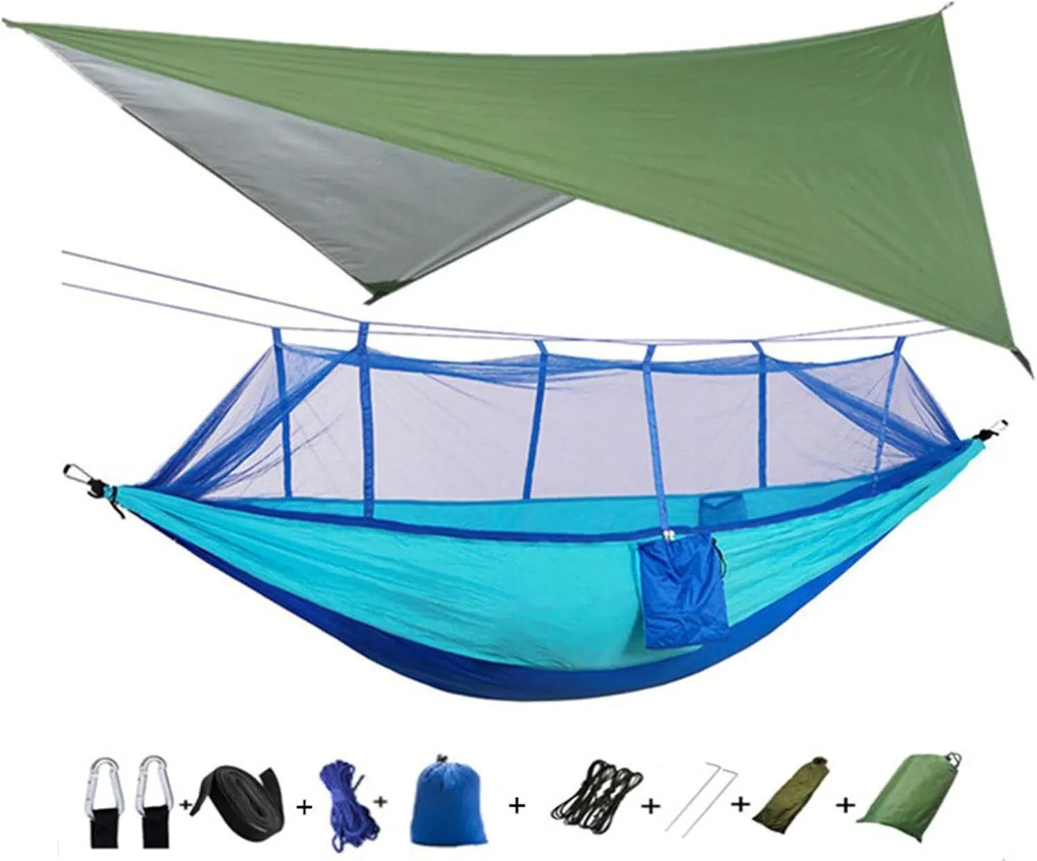 Hammocks Lightweight Portable Camping Hammock and Tent Awning Rain Fly Tarp Waterproof Mosquito Net Hammock Canopy Nylon Hammocks