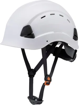 Hard Hat, Construction OSHA Approved, ANSI Z89.1 Approved, Adjustable Vented Safety Helmet, 6-Point Suspension,Arborist Tree Construction Work Helmet Casco De Construccion (A1 White)