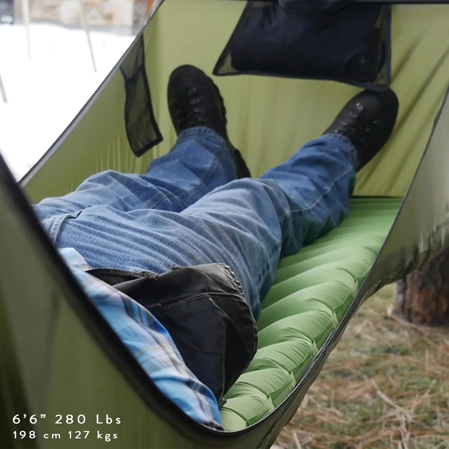 Haven Tents Lay Flat Hammock Tent - Waterproof Tent & Camping Hammock with Mosquito Net - Includes Insulated Pad and Rainfly - Haven Tent, Haven XL, Haven Safari