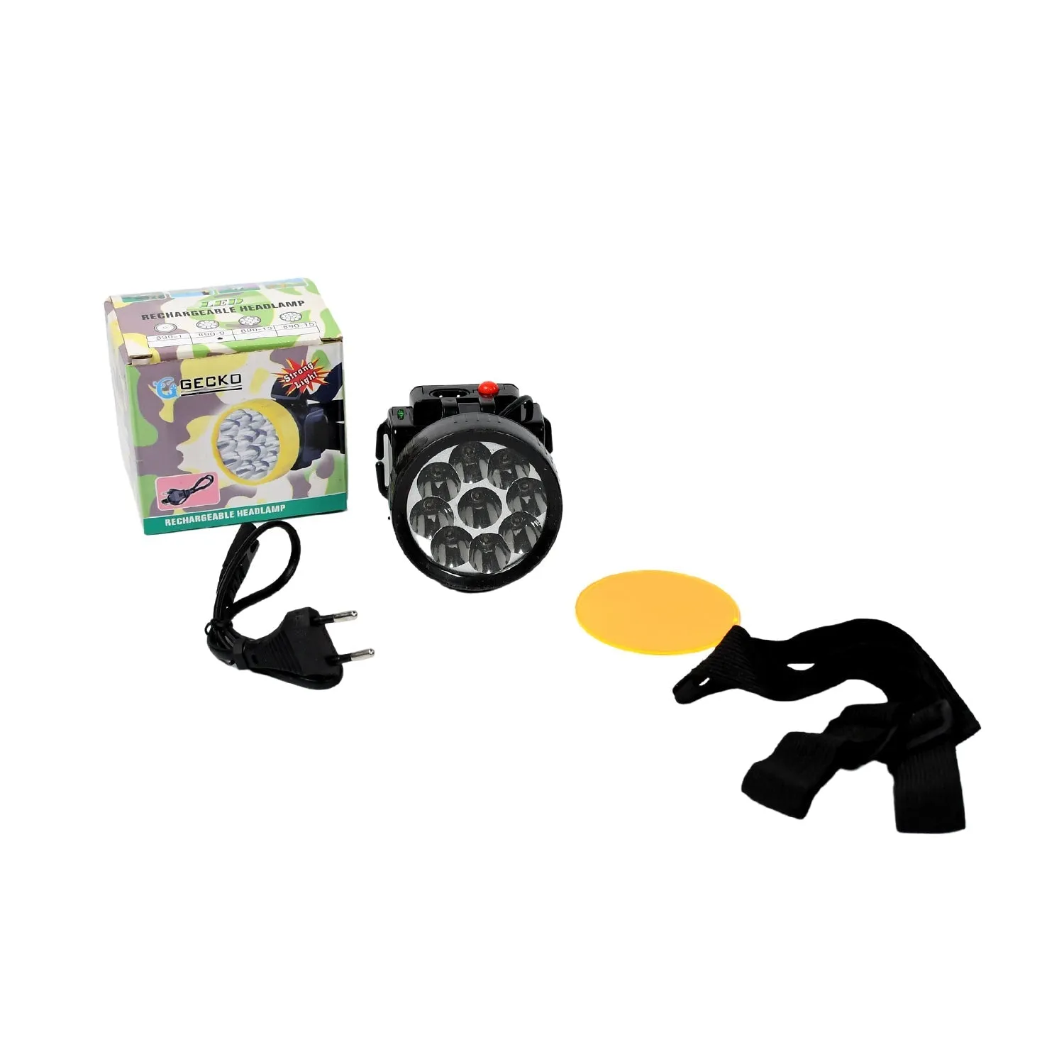 Head Lamp 9 Led Long Range Rechargeable Lamp Use For Farmers, Fishing