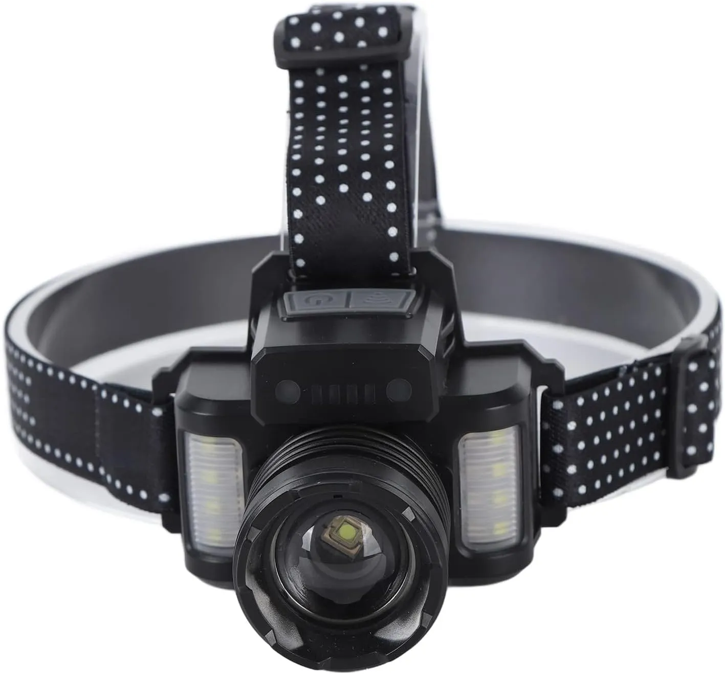 Headlamp, High Elastic Webbing 5000LM Brightness Headlight, USB Reable 9 Light Modes Flashlight, for Camping, Night Fishing