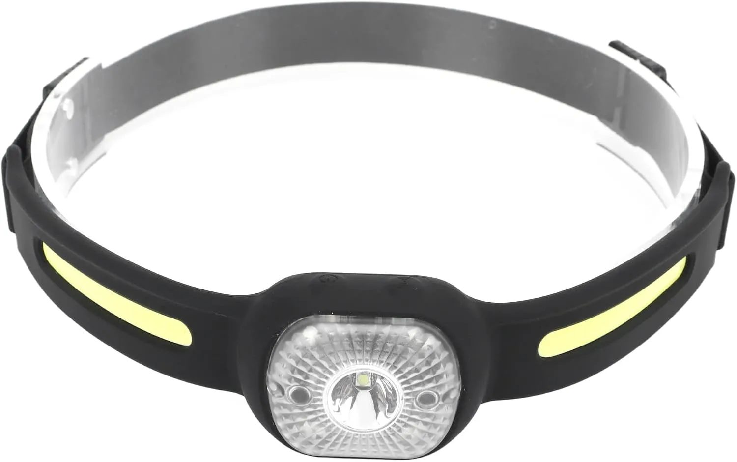 Headlamp, Soft SilicLightweight Headlights for Head, Adjustable Light 270° Wide Field Lighting USB Charging Hard Hat Light, for Hiking, Running