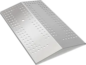 Heat Plate Replacement for Brinkmann 810-8750-S, 810-8755-F, Charmglow 810-8750-F, 810-8750-S, 810-8752-S Gas Grill Models, Stainless Steel Burner Cover Flame Tamer, 17 1/4" x 10 1/4"