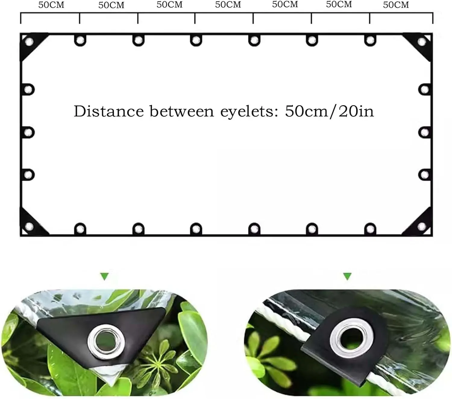 Heavy Duty Clear Vinyl PVC Waterproof Tarps 4.6x9.8ft, Tarp Thick Transparent Tarpaulin with Grommets, Tarp Cover for Greenhouse Balcony Garden