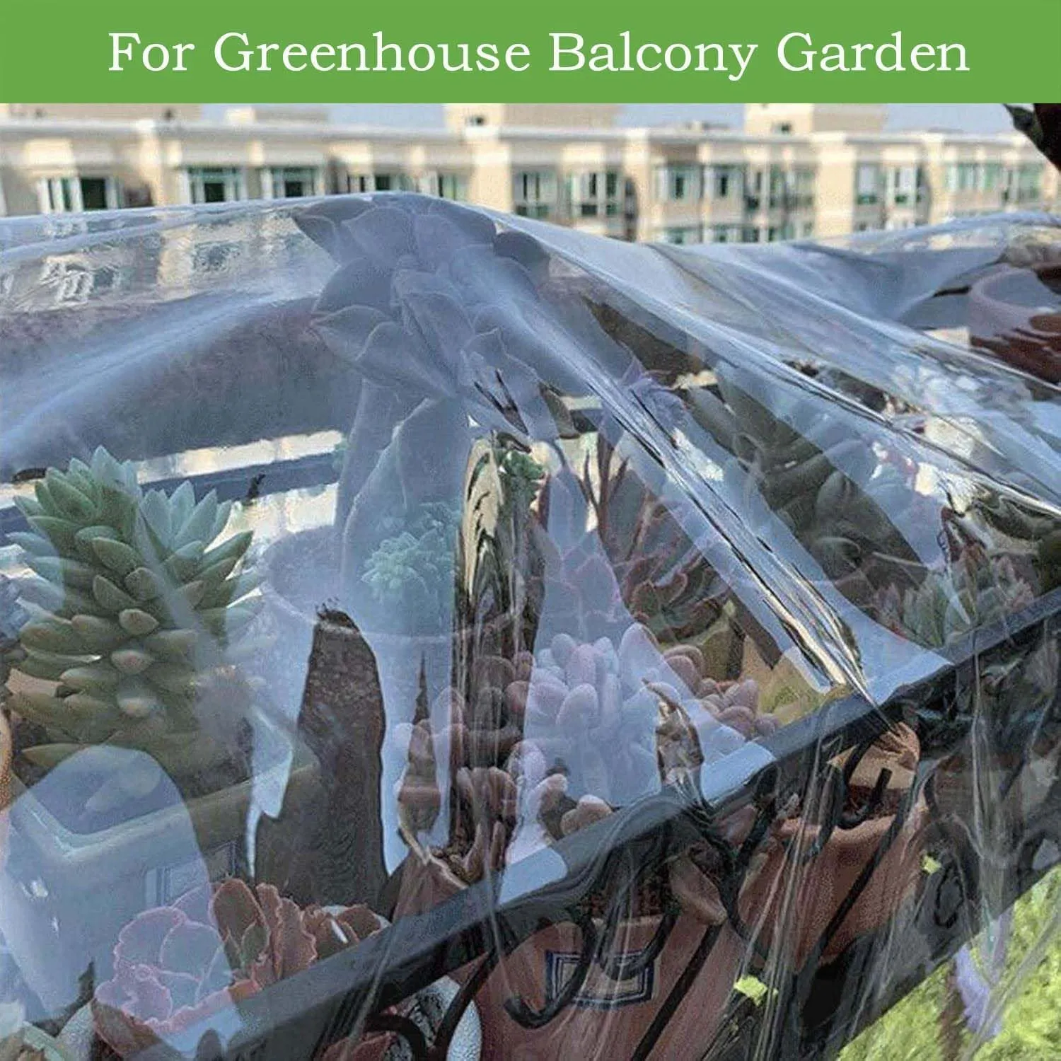 Heavy Duty Clear Vinyl PVC Waterproof Tarps 4.6x9.8ft, Tarp Thick Transparent Tarpaulin with Grommets, Tarp Cover for Greenhouse Balcony Garden