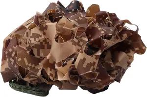 Heavy-Duty Desert Camo Netting, Military Shooting Net Hide for Camping, Hunting Blinds, Sunscreen Tent, Jungle Shelter, Customizable