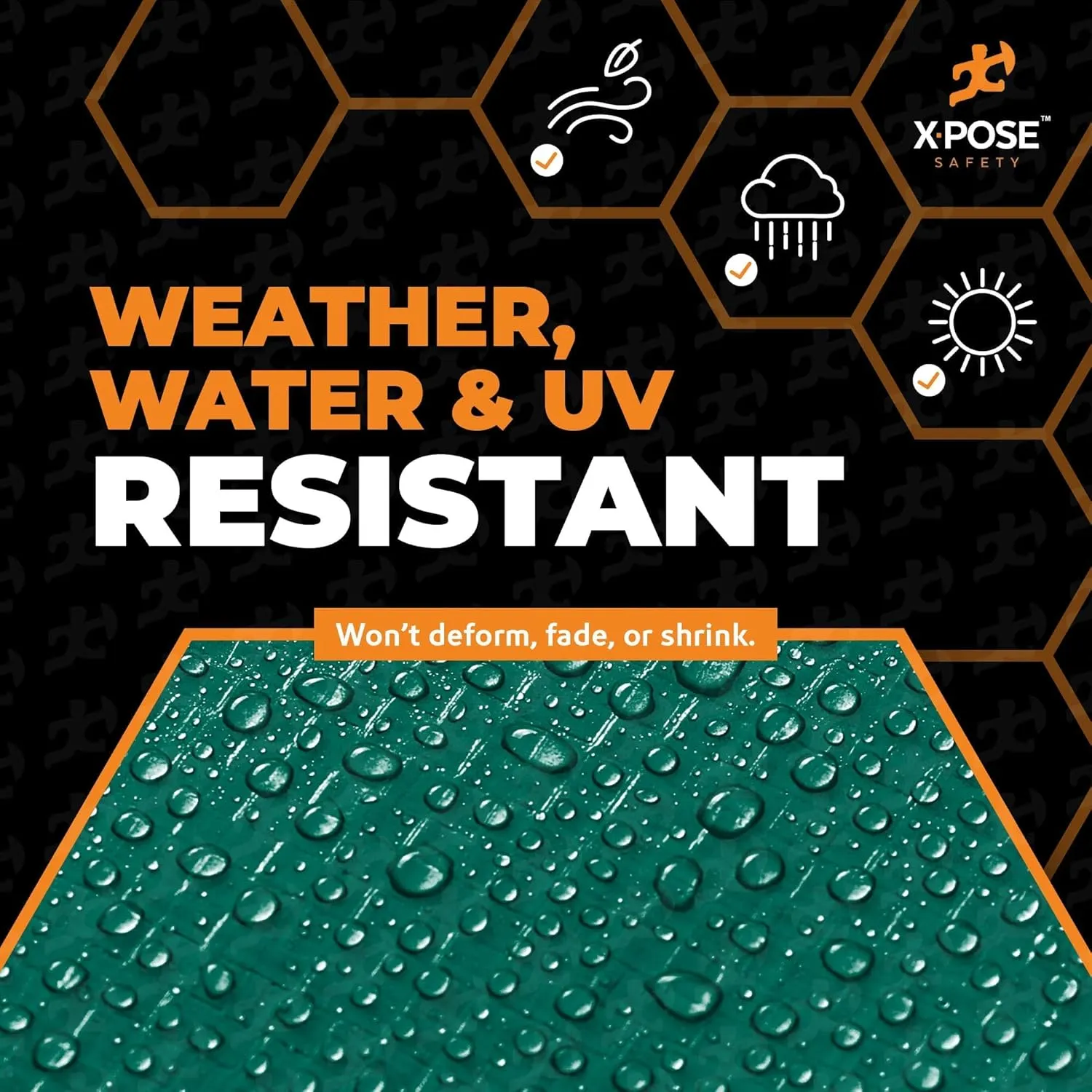 Heavy Duty Poly Tarp - 8' x 10' (2-Pack) - 10 Mil Thick Waterproof, UV Blocking Protective Cover - Reversible Green and Black - Laminated Coating - Grommets - by Xpose Safety