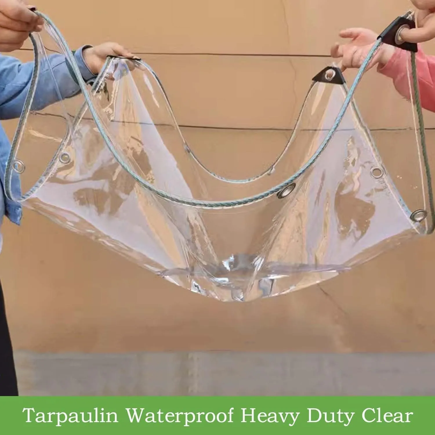 Heavy Duty Waterproof PVC Clear Tarps 5.9x5.9ft, Thick Transparent Tarpaulin with Grommets, PVC Plastic Tarp Dustproof, for Greenhouse Patio Chicken