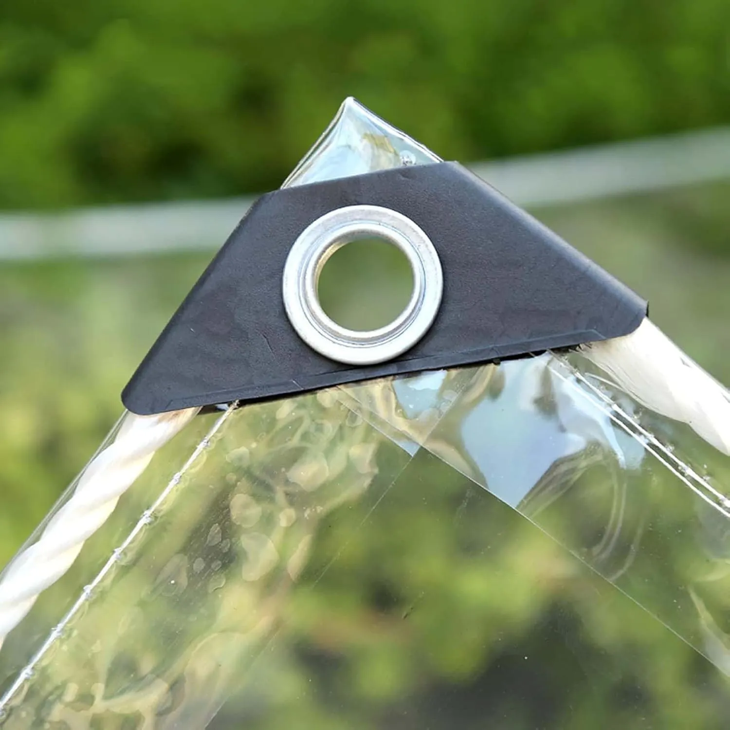 Heavy Duty Waterproof PVC Clear Tarps 5.9x5.9ft, Thick Transparent Tarpaulin with Grommets, PVC Plastic Tarp Dustproof, for Greenhouse Patio Chicken