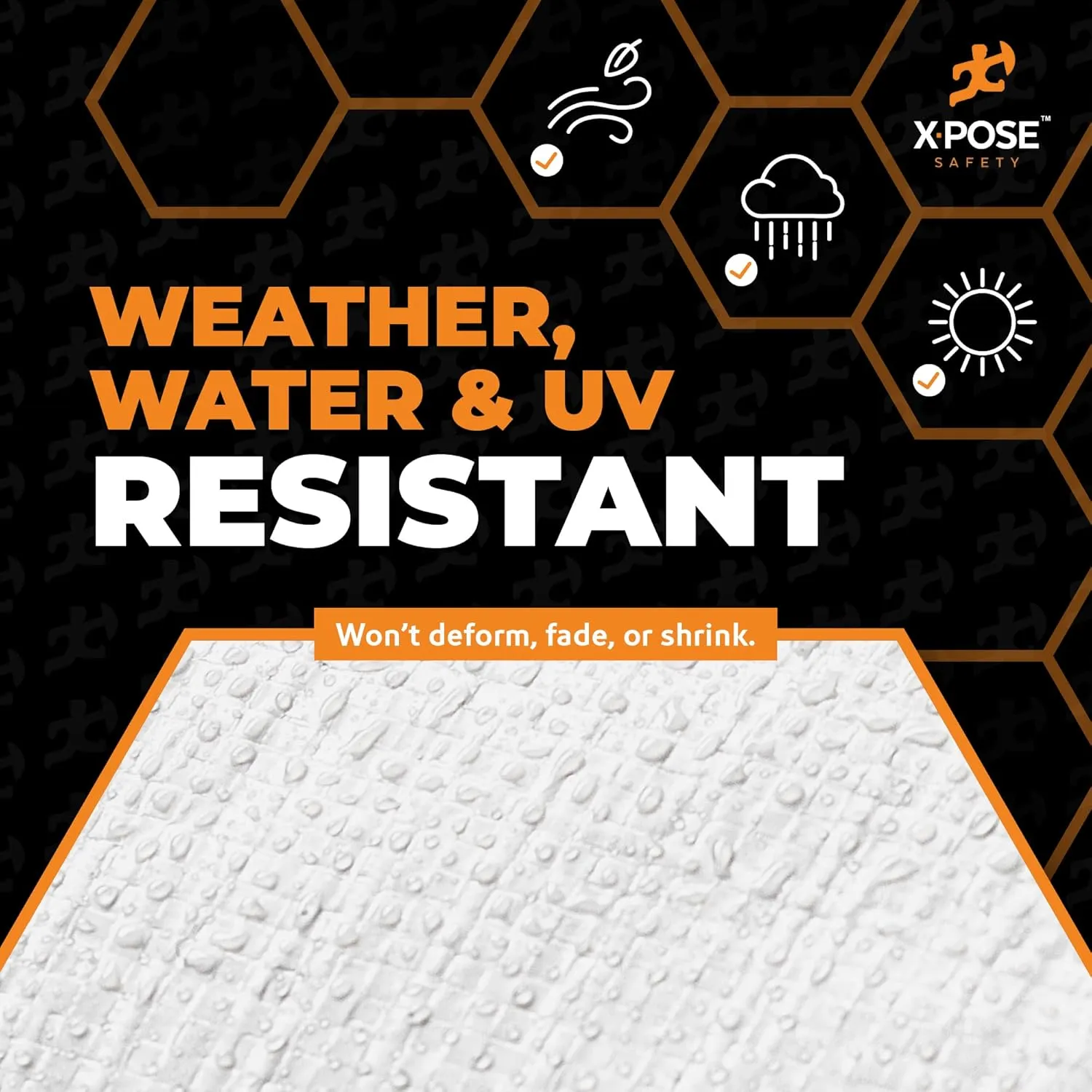 Heavy Duty White Poly Tarp 10' X 12' - Multipurpose Protective Cover - Durable, Waterproof, Weather Proof, Rip and Tear Resistant - Extra Thick 12 Mil Polyethylene - by Xpose Safety