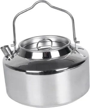 Hemoton Professional Water Pot Camping Tea Kettle Portable Kettle Outdoor Cooking Stainless Steel