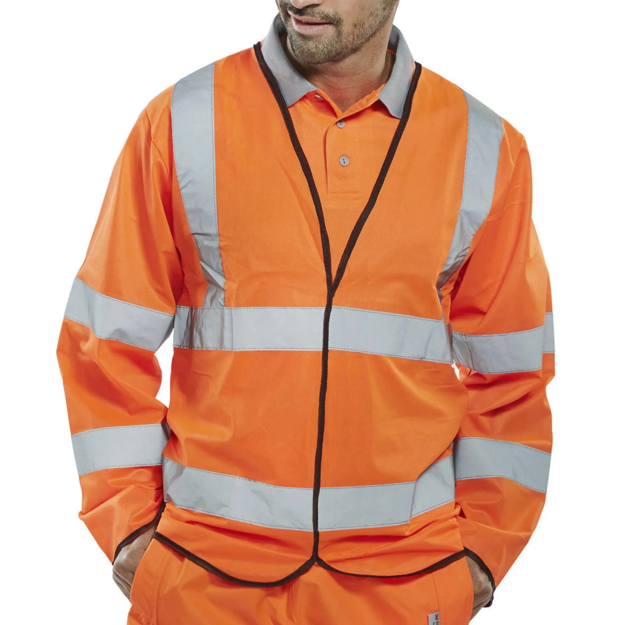 Hi-vis Long Sleeve Jerkin - Orange