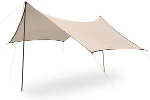 Himalaya Rain Tarp for Camping 4-6 Person Tent Tarp with 2 Poles Canopy Sun Shield Tarp UPF 50  Outdoor Camping Traveling Awning Backpacking (118.1" x 114.1", Hexagon)
