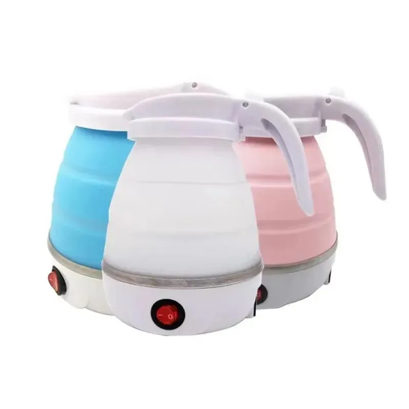 Household Folding Kettle Portable Boiling Pot  Silicone304 Compression Foldable Leakproof Kitchen Appliances Travel Water Boiler