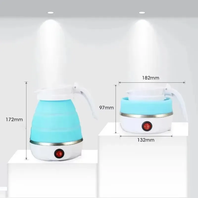 Household Folding Kettle Portable Boiling Pot  Silicone304 Compression Foldable Leakproof Kitchen Appliances Travel Water Boiler