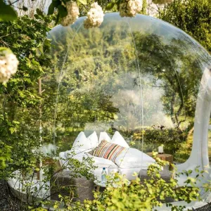 Inflatable Bubble House Outdoor Screen House Waterproof Clear Dome Camping Cabin for Family Backyard Party, Music Festival, Stargazing