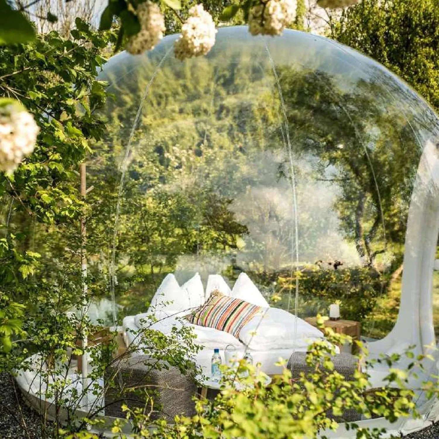 Inflatable Bubble House Outdoor Screen House Waterproof Clear Dome Camping Cabin for Family Backyard Party, Music Festival, Stargazing