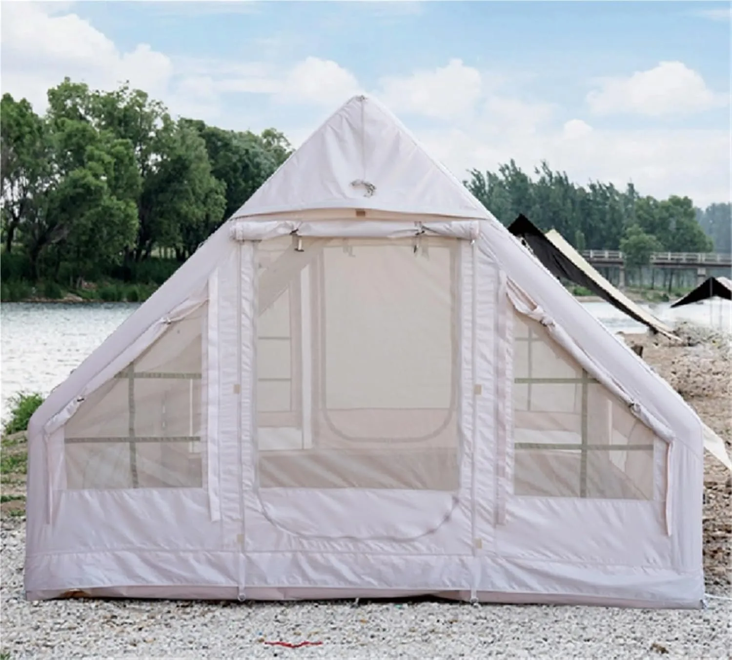 Inflatable Tent Camping 3-4 People Outdoor Travel Portable Rainproof Tent