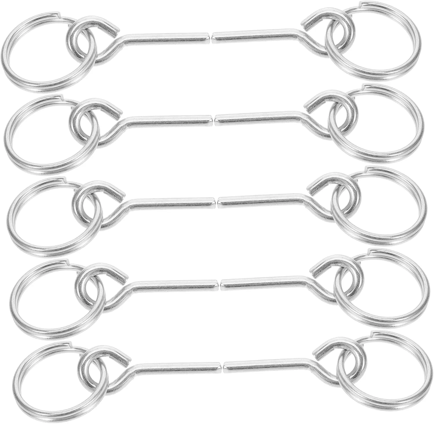 jojofuny 5sets Tent Ground Tarp Connectors Camping Tent Accessory Rope Connect Pin Universal Stake Kit 10pcs*5